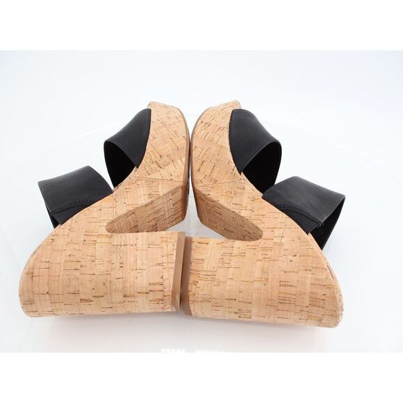Korks Kork Ease Dezi Sandals Platform Black Vegan Strappy Chunky Heel Size 10 - Picture 3 of 12